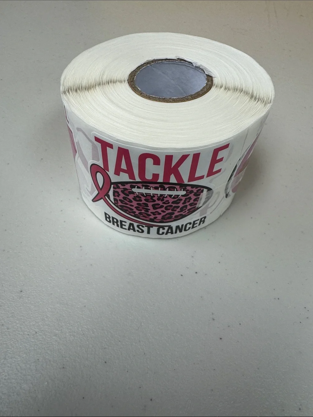 SURVIVOR Pink Rainbow Sticker roll - Support Ribbon Design tackle breast cancer